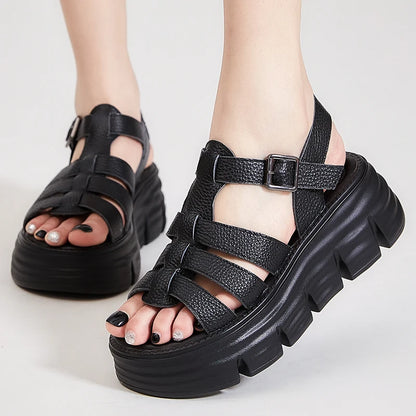 Ankle Strap Gladiator Wedges