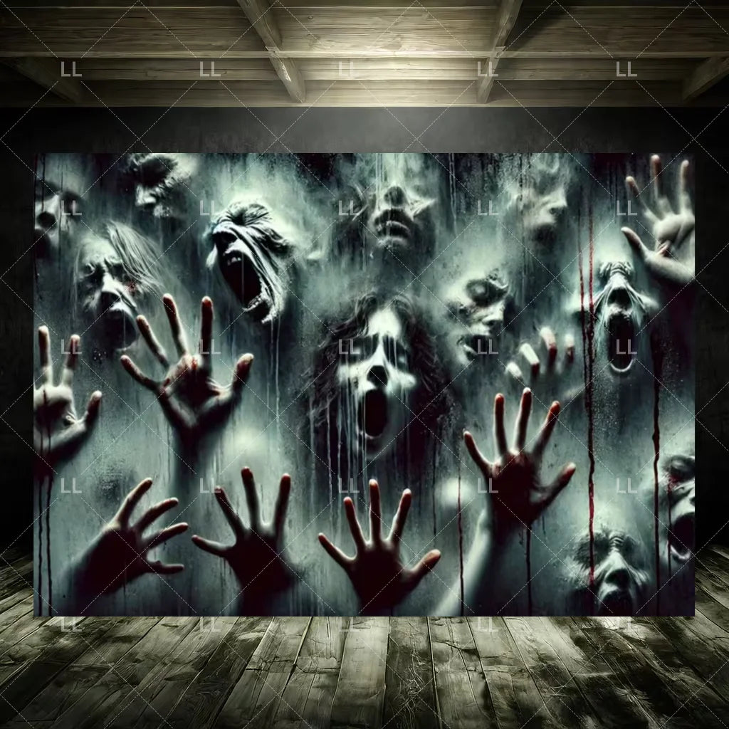 Zombie Explosion Halloween Photography Backdrop