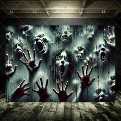 Zombie Explosion Halloween Photography Backdrop