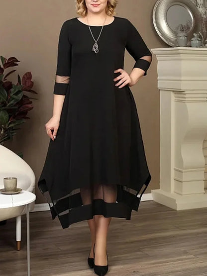 Elegant Plus Size A-Line Dress