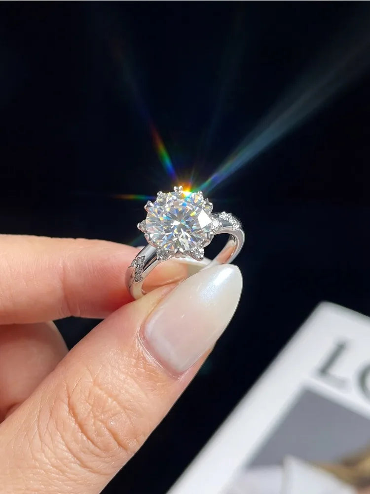 Geometric Moissanite Band Ring