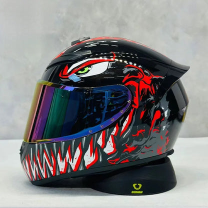 KEAZ Retro Vintage Full-Face Helmet