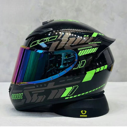 KEAZ Retro Vintage Full-Face Helmet