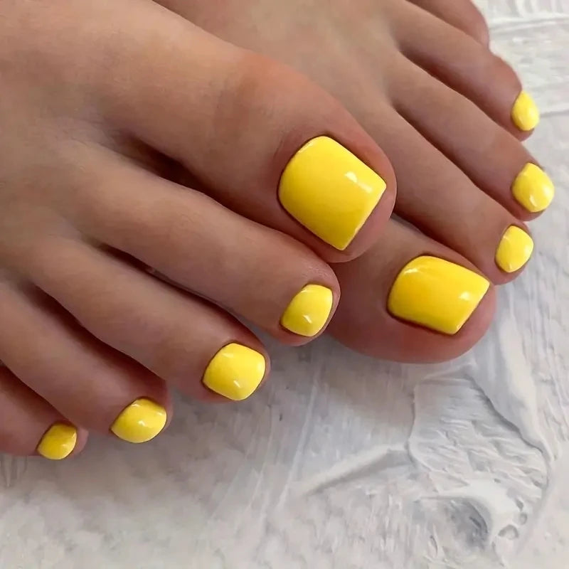 Multicolor Square Press-On Nails