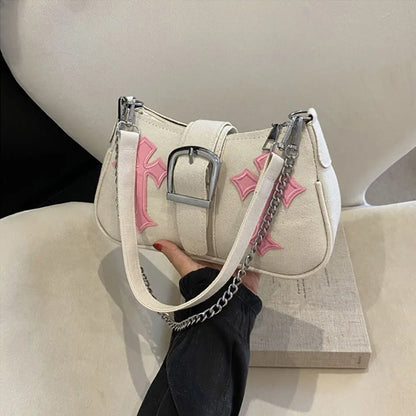 Canvas Metal Buckle Tote
