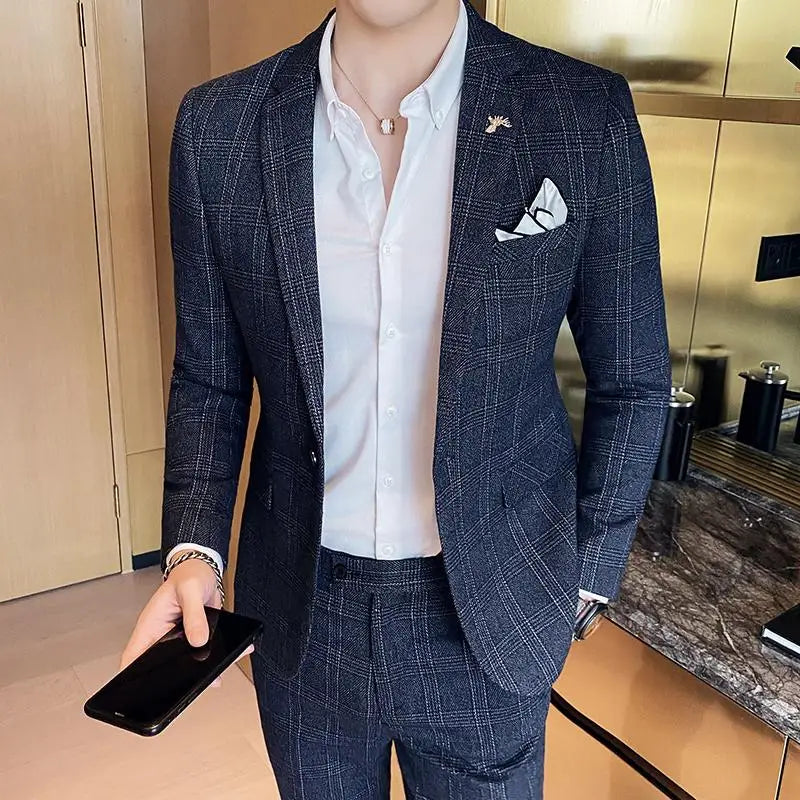 Slim Fit Business High Suit