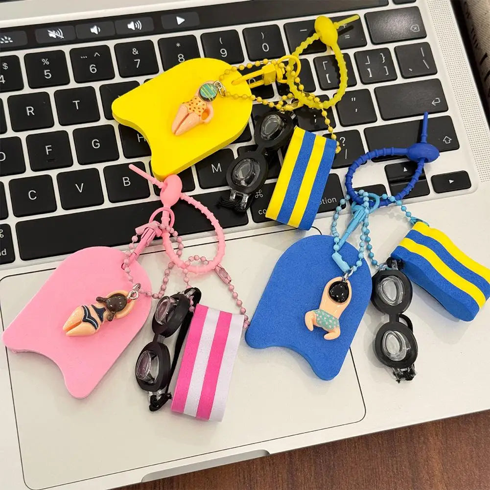 Cartoon Swimming Keychain Summer Pool