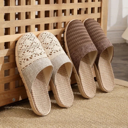 Linen Comfort Slides
