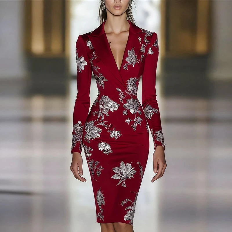Printed Sheath Dress
