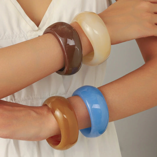 Fashion Irregular Acrylic Resin Bangles