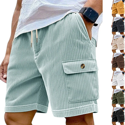 Corduroy Multi-Pocket Cargo Shorts