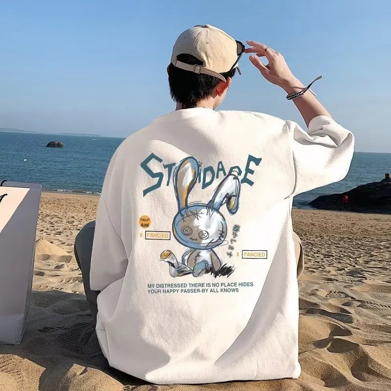 Beach Print Summer Cotton Tee