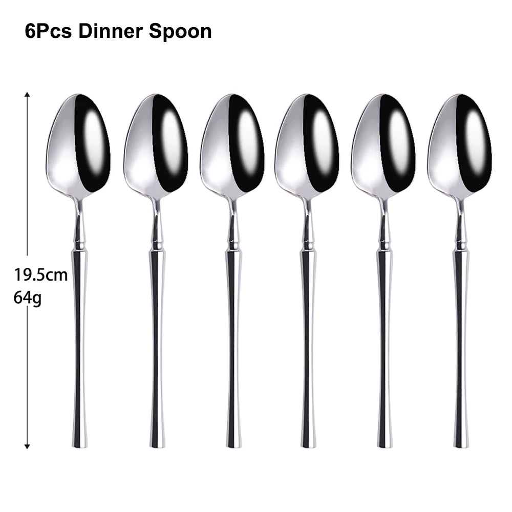 Metal Solid Color Spoon Set