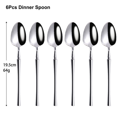 Metal Solid Color Spoon Set