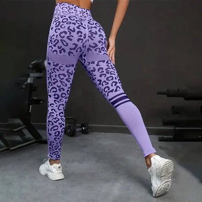 Seamless Leopard Hip-Lift Leggings