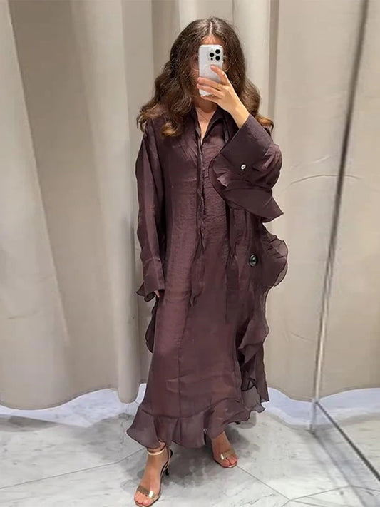 Elegant Ruffle Hem Dress