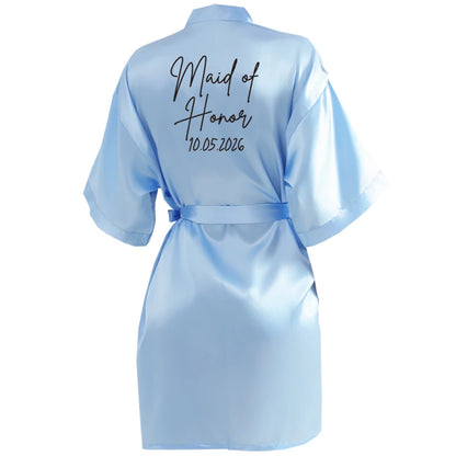 Satin Elegant Mini Robe