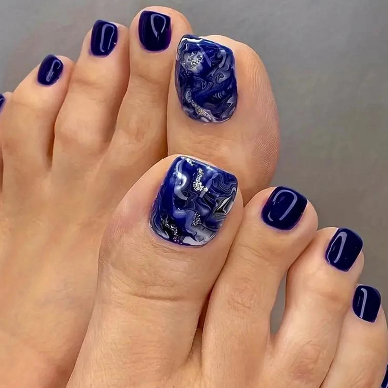 Multicolor Square Press-On Nails