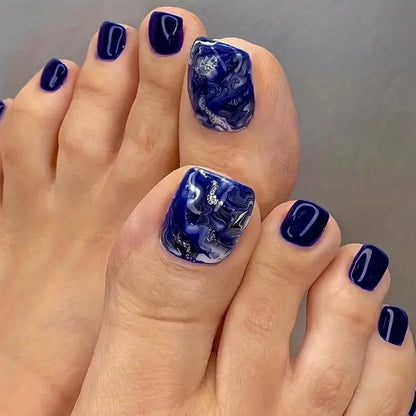 Multicolor Square Press-On Nails
