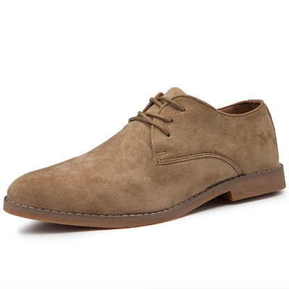 Suede Lace-Up Derby Shoes