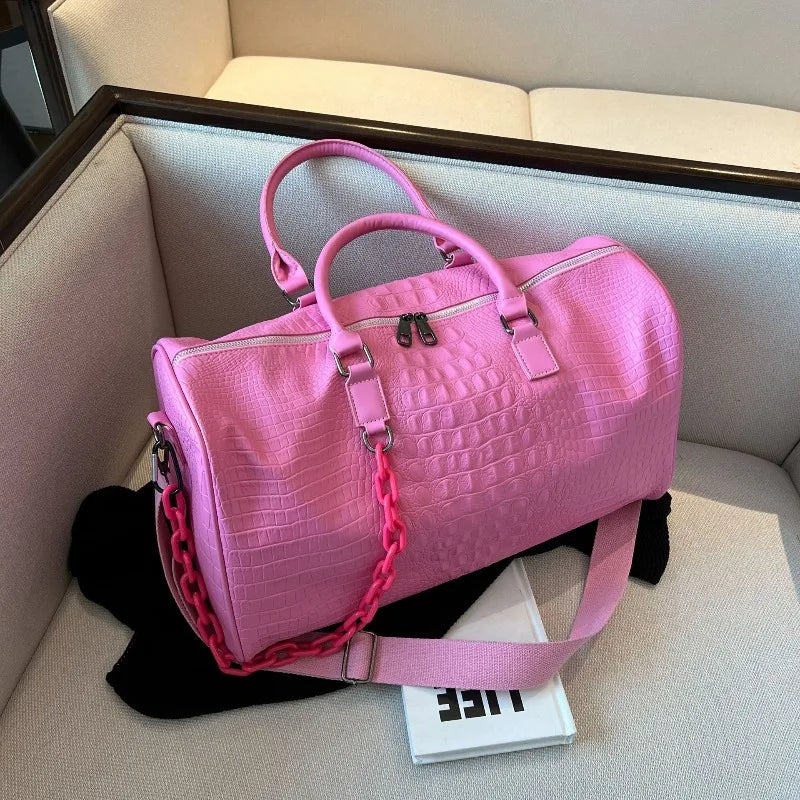 PU Leather Boston Bag