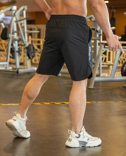 Zipper Pocket Bodybuilding Running Shorts