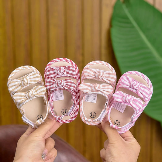 Bowknot Velcro Baby Sandals
