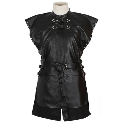 Black Leather Cloak Costume Set