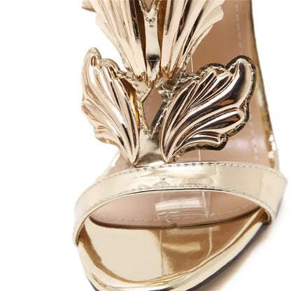 Gold Patent Leather Stilettos