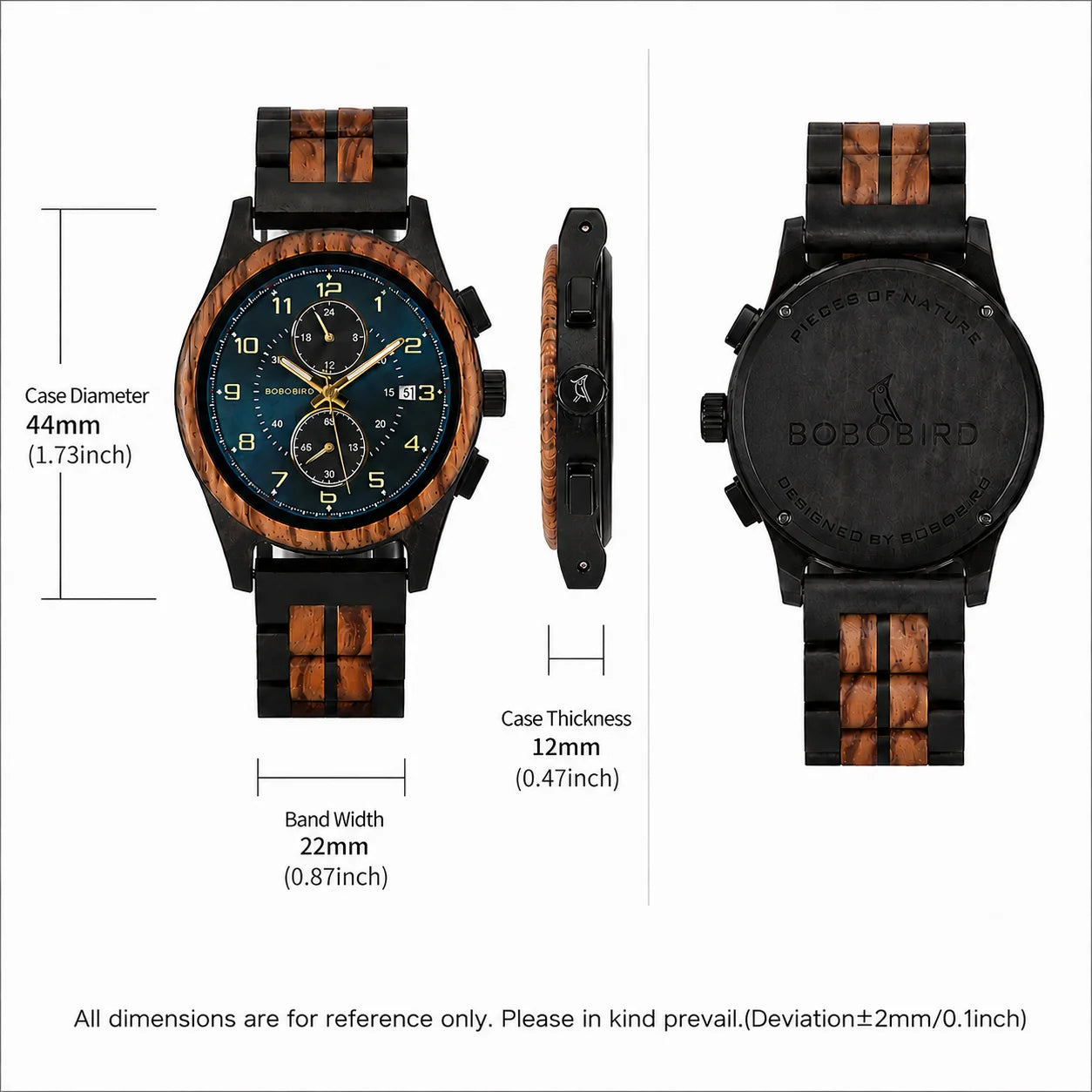 Bobobird Wooden Chronograph Watch