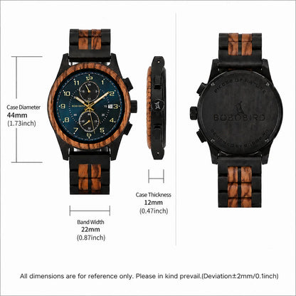 Bobobird Wooden Chronograph Watch
