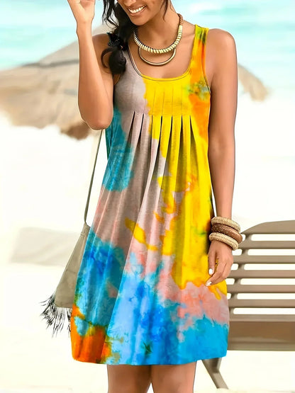 Tie-Dye Flare Dress