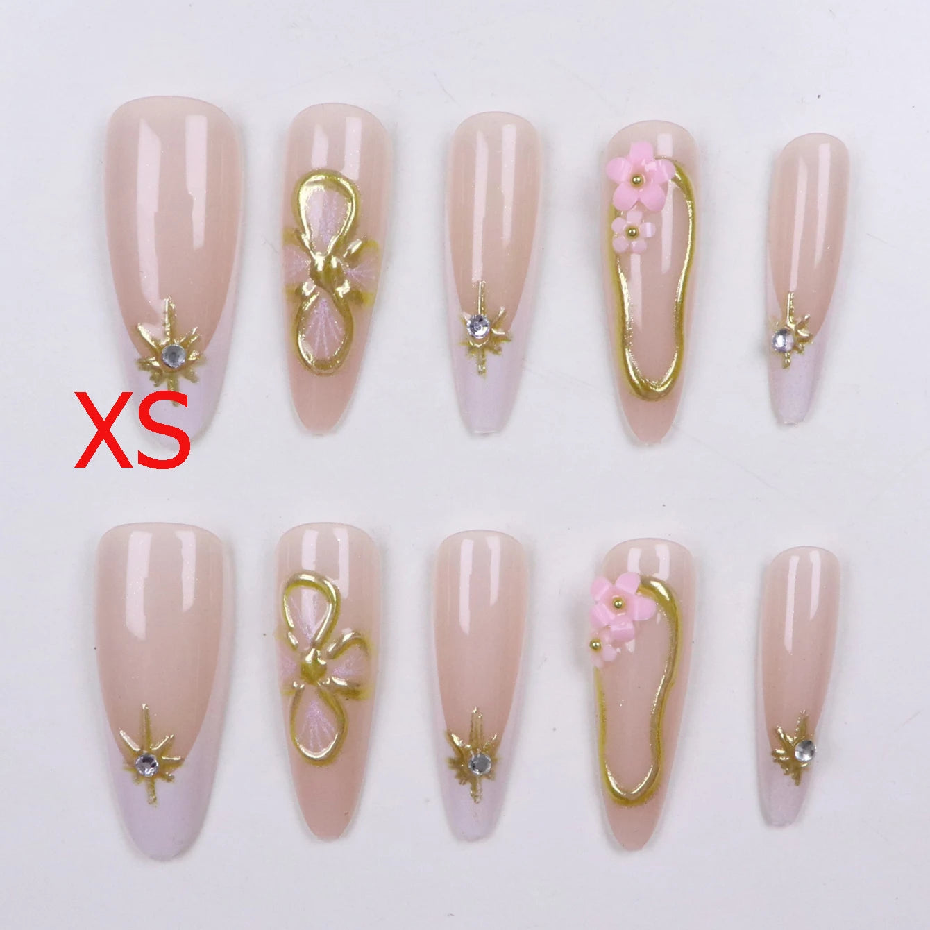 Butterfly Bow Press-On Nails