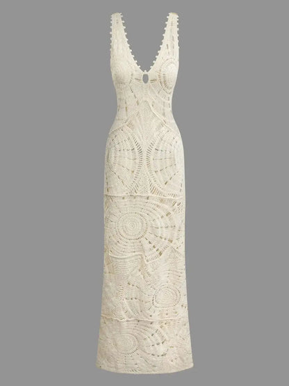 V-Neck Ankle Dress