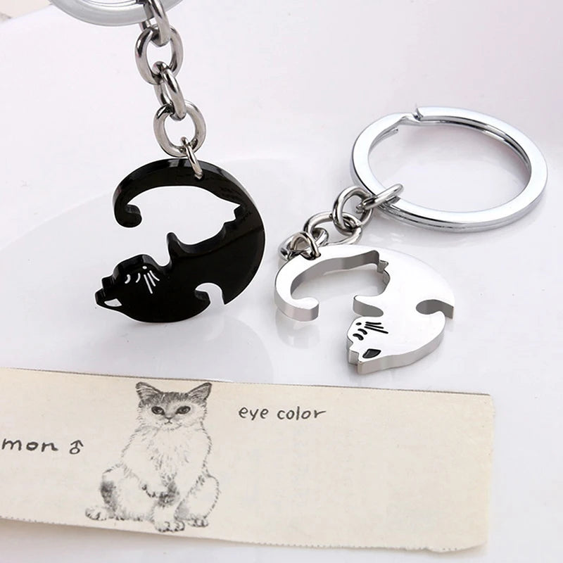 Cute Hug Cat Keychain Creative