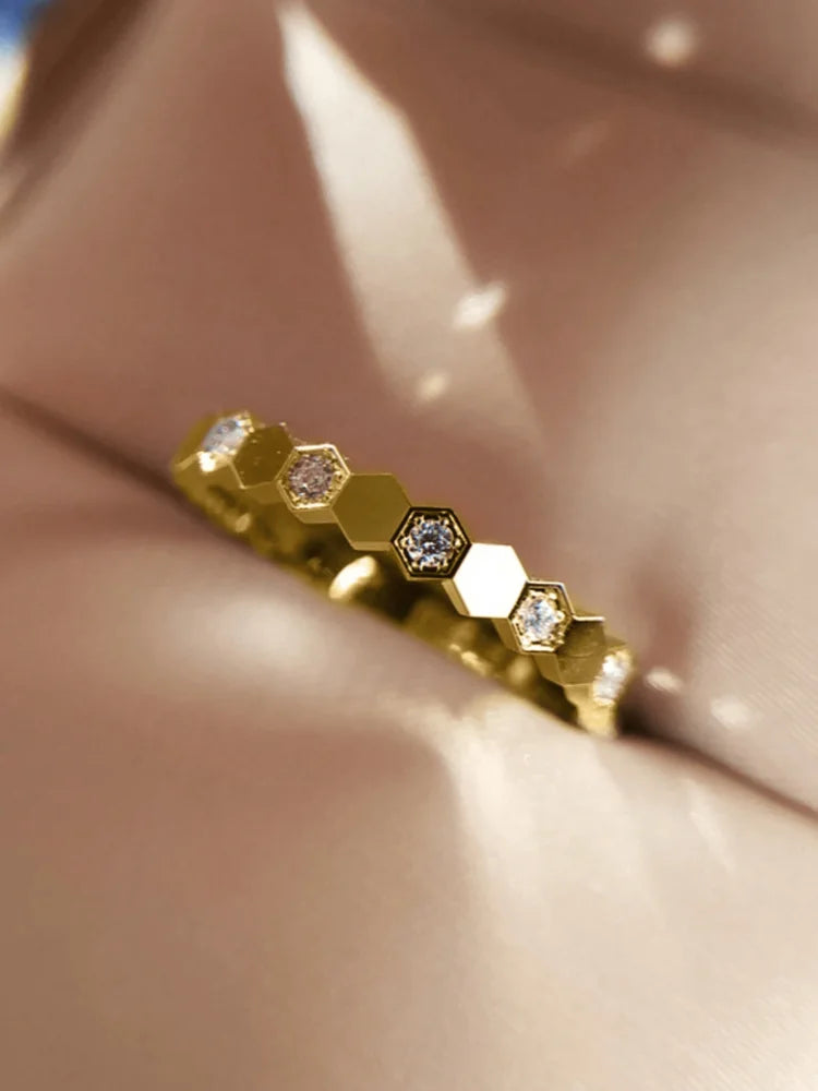 Zircon Wedding Band Ring