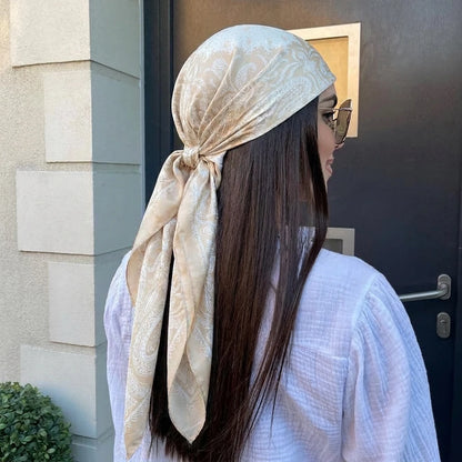 Satin Print Square Scarf