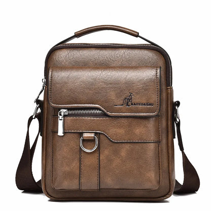 Vintage PU Leather Messenger Bag