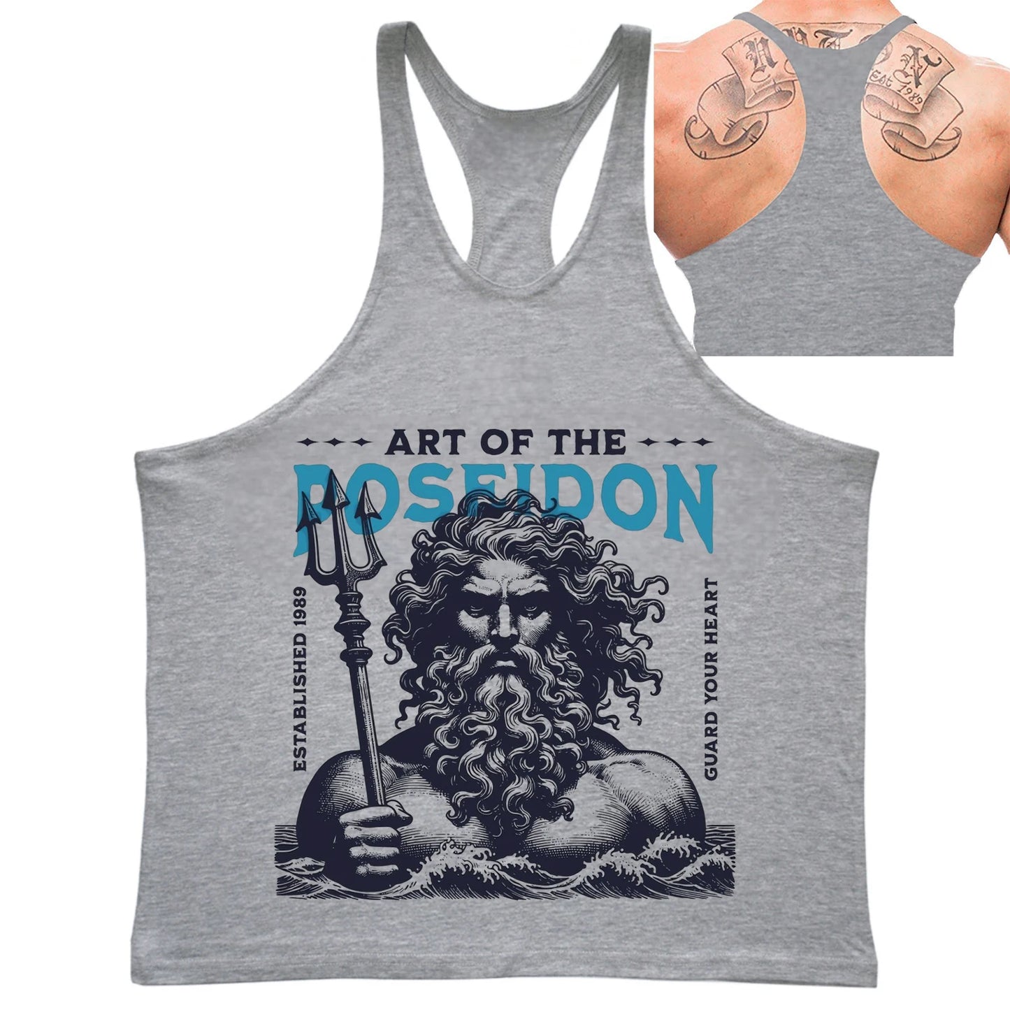Poseidon Art Graphic Stringer Vest