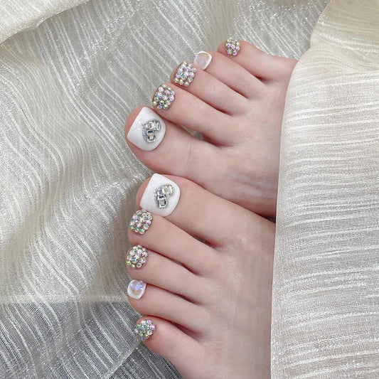 Wedding Toe Press-On Nails Set