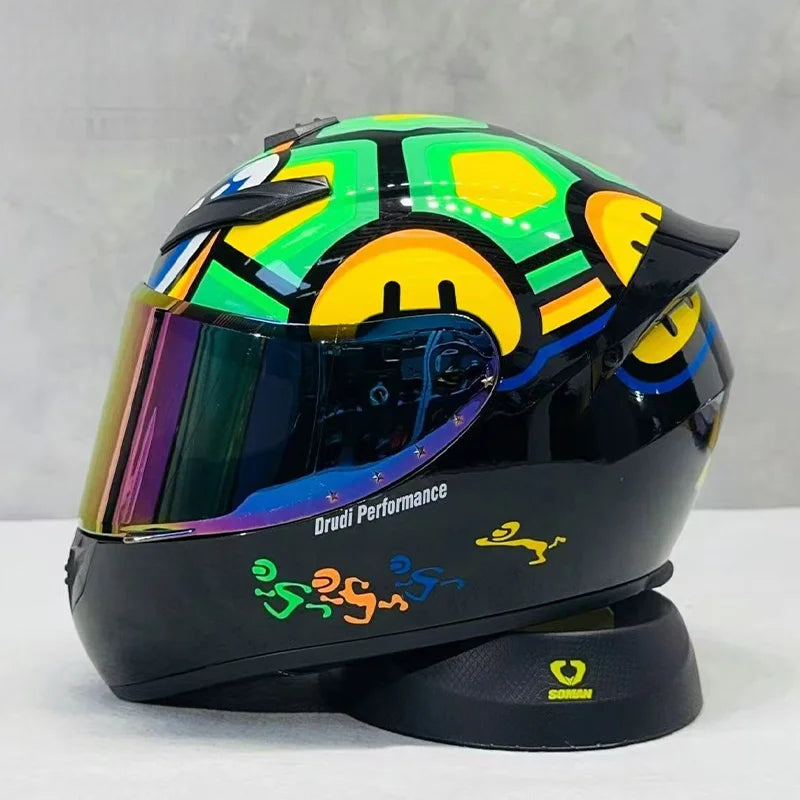 KEAZ Retro Vintage Full-Face Helmet