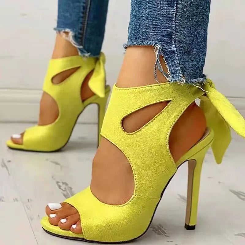 Lace-Up Gladiator Thin Heels