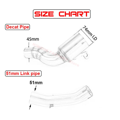 KTM RC/Duke 390 De-Cat Middle Link Pipe 45-51mm