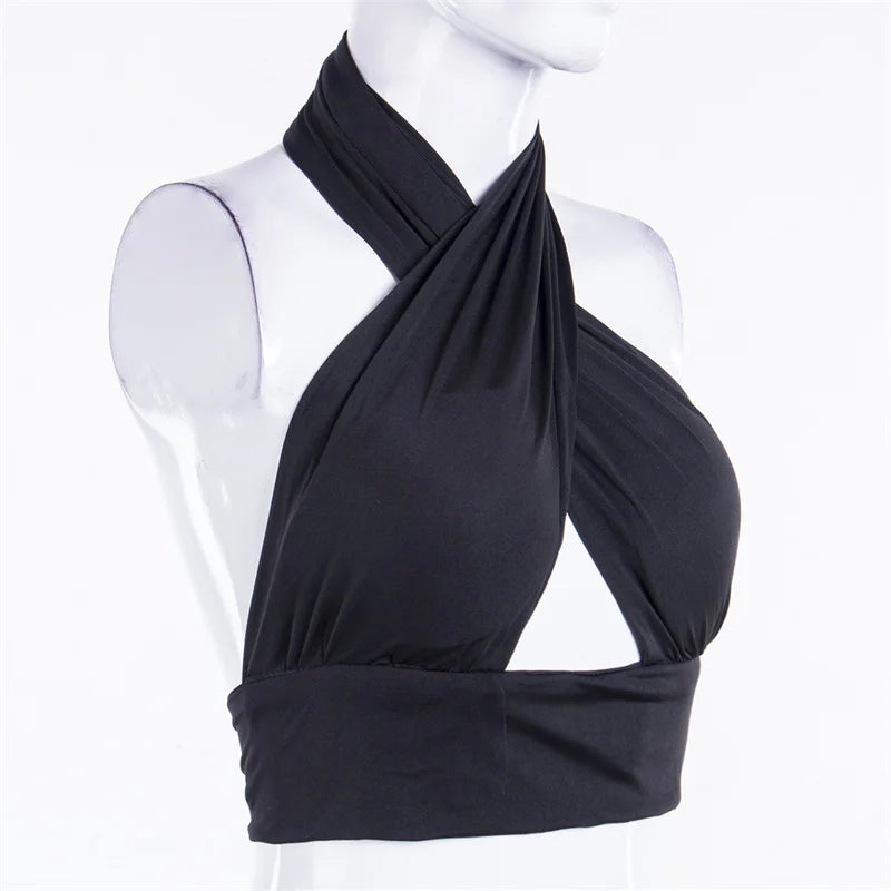 Sleeveless Wrap Crop Top