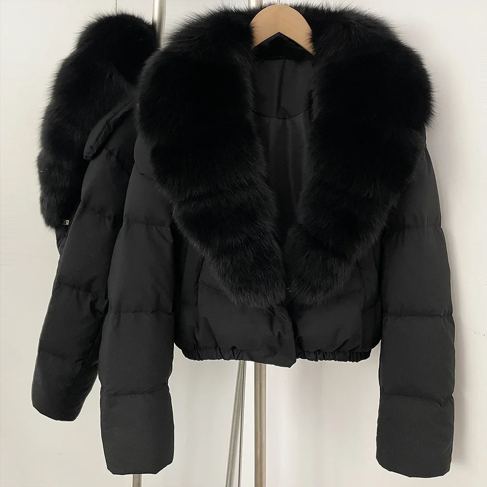 Fur Collar Duck Down Puffer Jacket