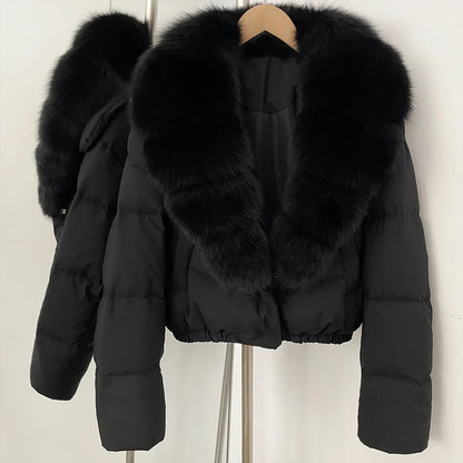 Fur Collar Duck Down Puffer Jacket