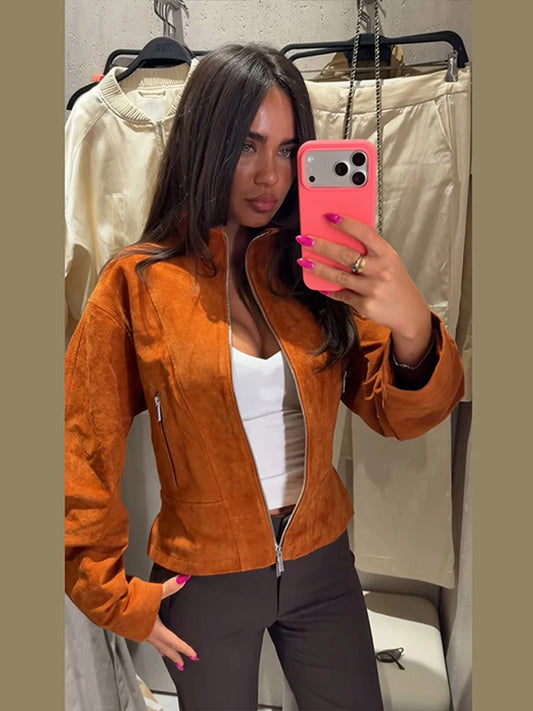 Solid Zip Jacket with Pockets