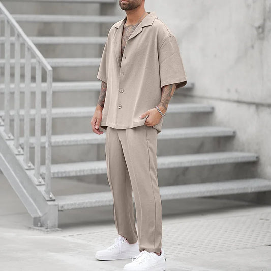 Solid Color Spring Summer Suit