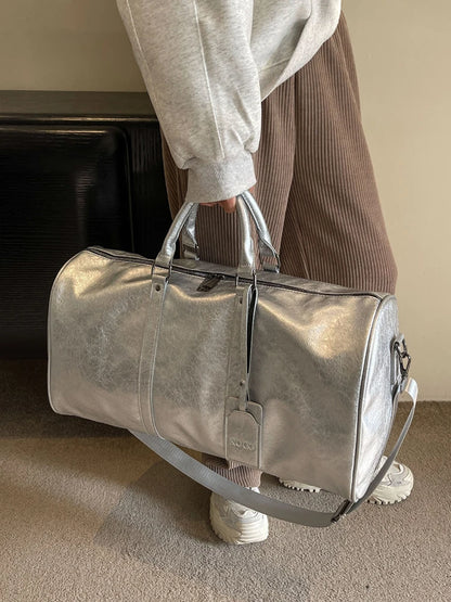 Lightweight PU Leather Duffel Bag