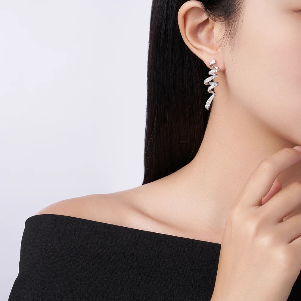 Spiral Moissanite Earrings